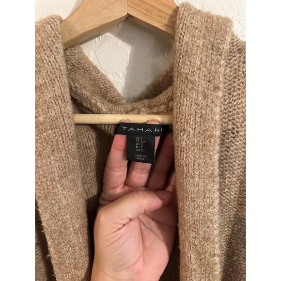 Tahari Merino Wool Spandex Sleeveless Spring Hooded Sweater Vest - Picture 5 of 9